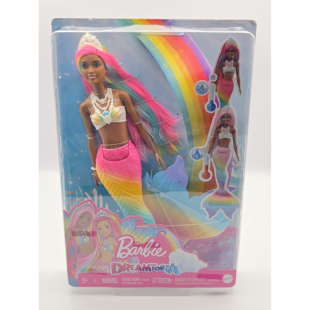 Barbie Dreamtopia Rainbow Magic Mermaid Doll with Color-Change